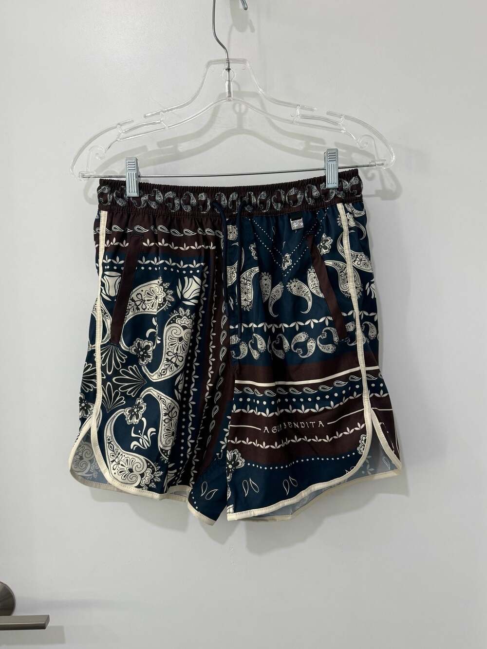 Agua Bendita Paisley Print Swim Trunks Size 30